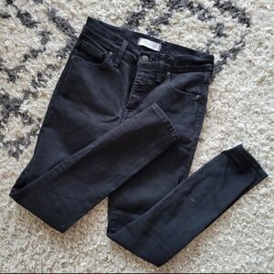 Madewell High rise skinny jeans black Denim hi waist  26